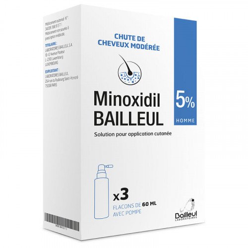 6 points à connaître sur le MINOXIDIL BAILLEUL 5% Solution 3×60 ml