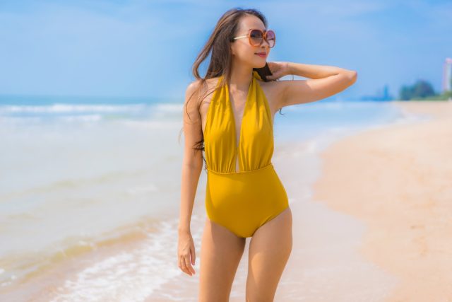 maillot de bain jaune